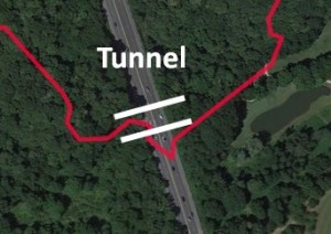 Trace GPS tunnel