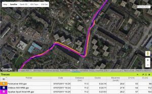Précision GPS en ville OnMove 500 HRM