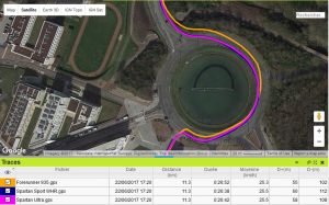 Trace GPS rond point Forerunner 935