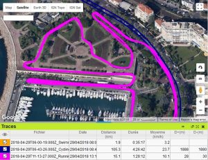 Triathlon Cannes trace running