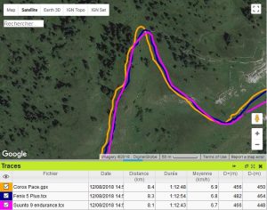 Coros Pace trace GPS trail