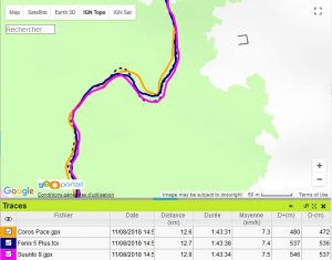 Coros Pace trace GPS alpage