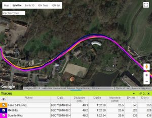 Trace GPS Suunto 9 vélo forêt